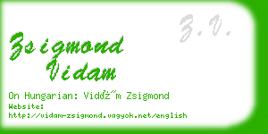 zsigmond vidam business card